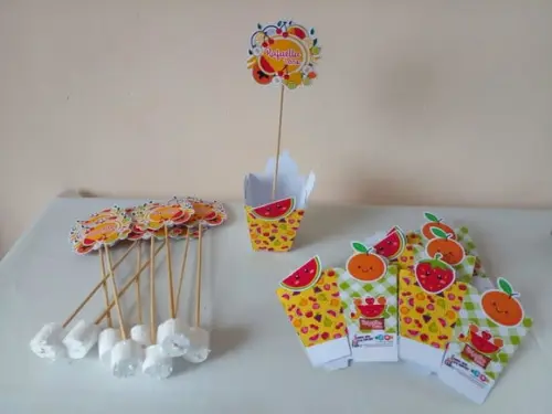 Kit com 10 Cachepot Centro de Mesa - Frutas
