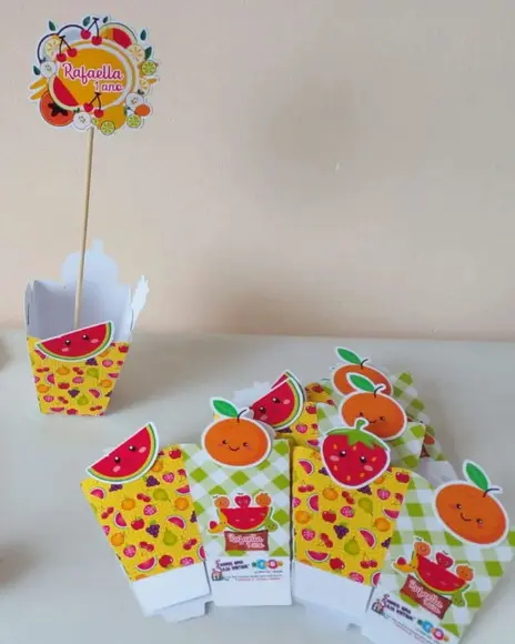 Kit com 10 Cachepot Centro de Mesa - Frutas