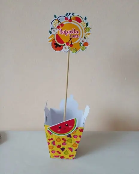 Kit com 10 Cachepot Centro de Mesa - Frutas