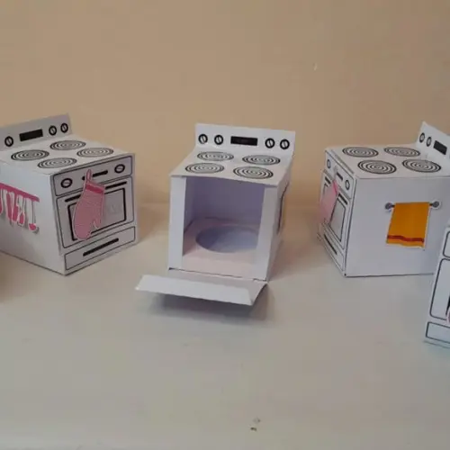 Kit com 10 Caixa Fogão Porta Cupcake Confeitaria
