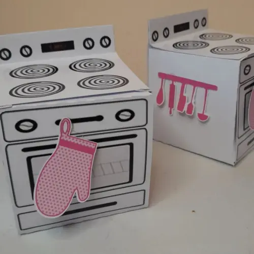 Kit com 10 Caixa Fogão Porta Cupcake Confeitaria