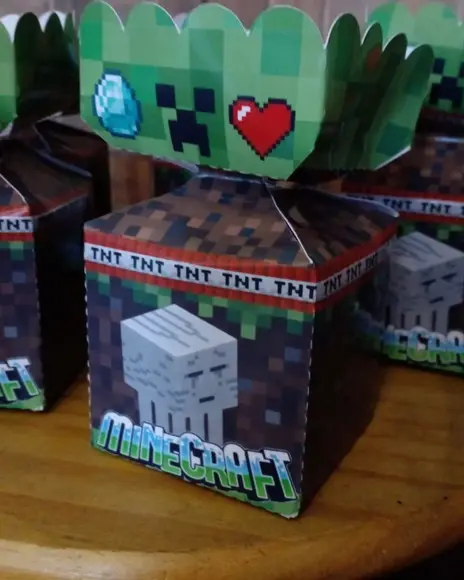 Kit com 10 Caixa Meia Bala Clássica - Minecraft