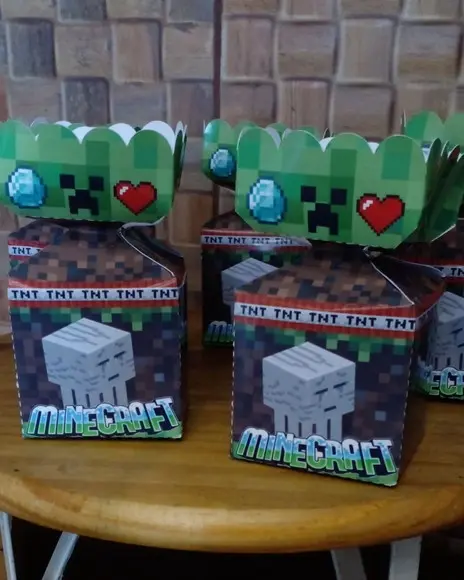 Kit com 10 Caixa Meia Bala Clássica - Minecraft