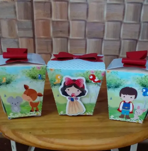 Kit com 10 Caixa Sushi - Branca de Neve