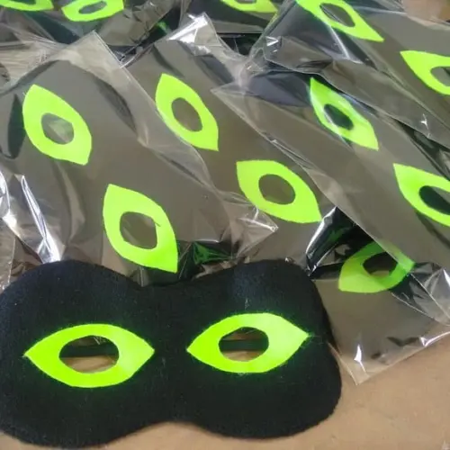 Kit com 10 Joaninha e Gato Máscara em Feltro