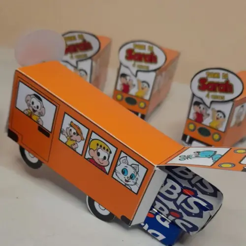 Kit com 10 Porta Batom ou Bis de Chocolate - Turma da Mônica