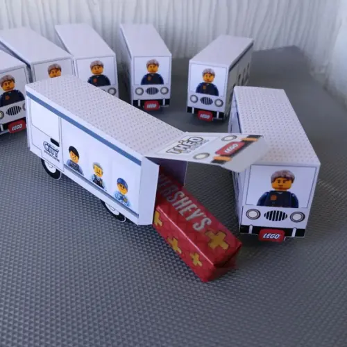 Kit com 10 Porta Batom ou Bis de Chocolate - Lego