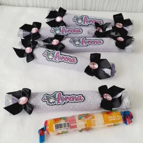 Kit com 10 Porta Jujuba Luxo Kuromi
