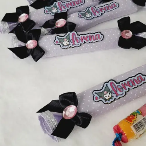 Kit com 10 Porta Jujuba Luxo Kuromi