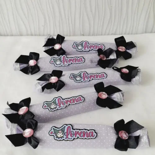 Kit com 10 Porta Jujuba Luxo Kuromi
