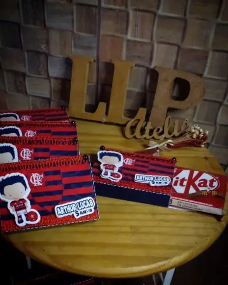 Kit com 10 Porta Kitkat 3d Luxo - Flamengo