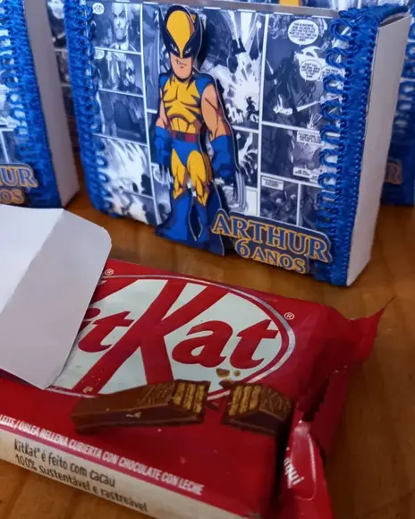 Kit com 10 Porta Kitkat 3d Luxo - Wolverine