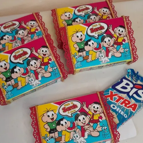 Kit com 10 Porta Kitkat 3d Luxo - Turma da Mônica