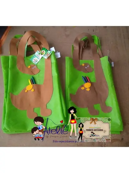 Kit com 10 Sacola Dinossauro