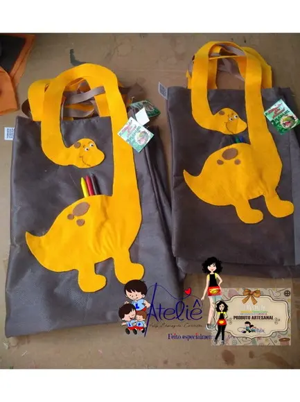 Kit com 10 Sacola Dinossauro