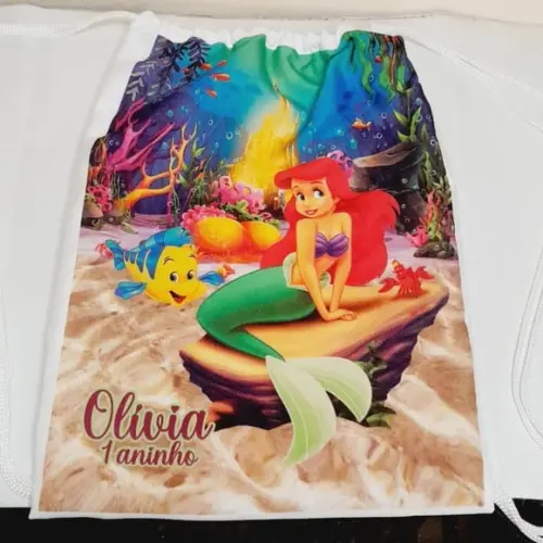 Kit com 10 Sacomochila - Pequena Sereia e Linguado
