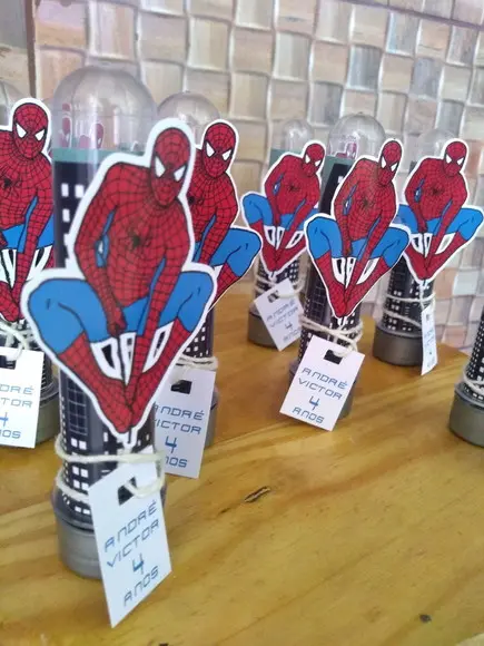 Kit com 10 Tubete Homem Aranha