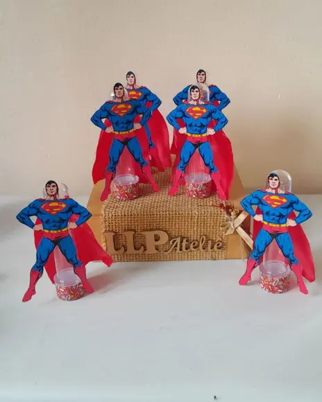 Kit com 10 Tubete Luxo Super Homem