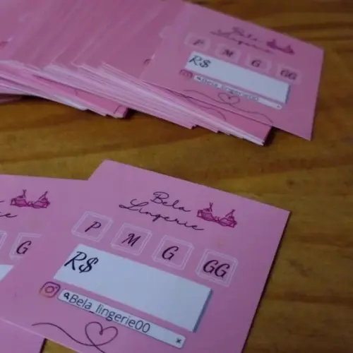 Kit com 100 Tags para Roupa Personalizada