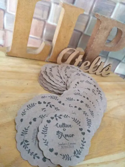 Kit com 100 Tag em Papel Kraft