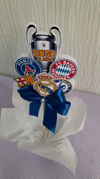 Kit com 13 Cachepôs Centro de Mesa Super Luxo- Futebol