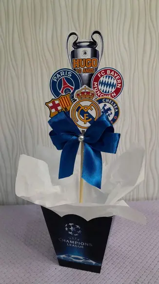 Kit com 13 Cachepôs Centro de Mesa Super Luxo- Futebol