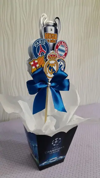 Kit com 13 Cachepôs Centro de Mesa Super Luxo- Futebol