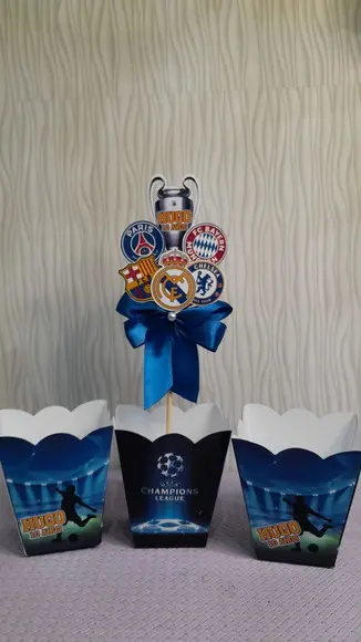 Kit com 13 Cachepôs Centro de Mesa Super Luxo- Futebol