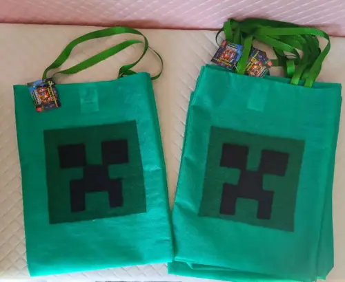 Kit com 14 Sacolas em Tnt com Aplique em Feltro - Minecraft