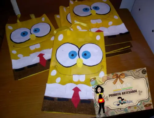 Kit com 15 Bob Esponja - Sacola