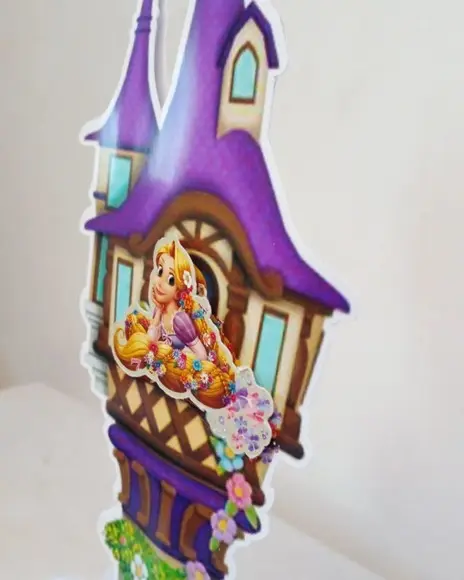 Kit com 15 Cachepô Centro de Mesa - Rapunzel