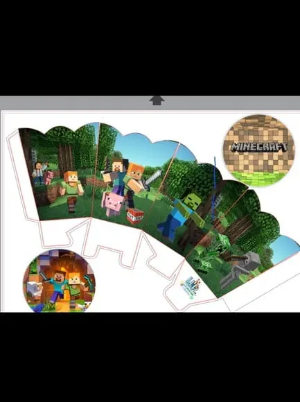 Kit com 15 Cachepô Centro de Mesa Básico - Minecraft