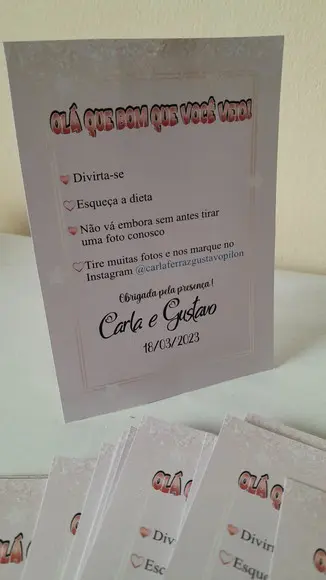 Kit com 15 Display Mesa - Placa de Agradecimento Chá Bar