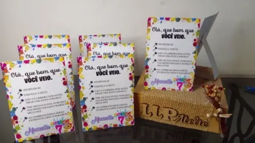Kit com 15 Display Mesa - Placa de Agradecimento