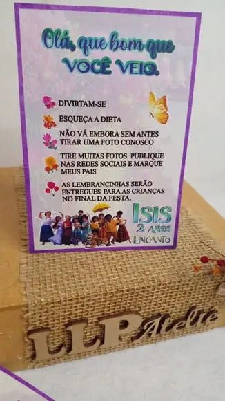 Kit com 15 Display Mesa - Placa de Agradecimento Encanto