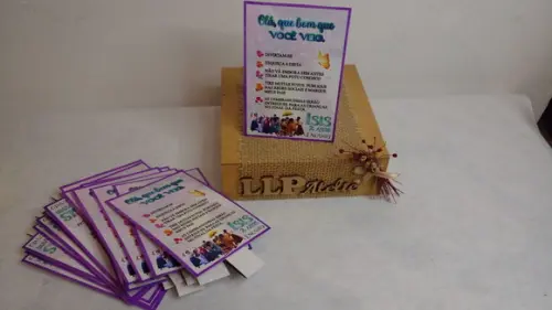 Kit com 15 Display Mesa - Placa de Agradecimento Encanto