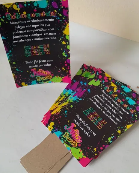 Kit com 15 Display Mesa - Placa de Agradecimento Neon