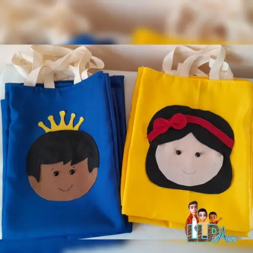 Kit com 15 Sacola Tecido - Branca de Neve