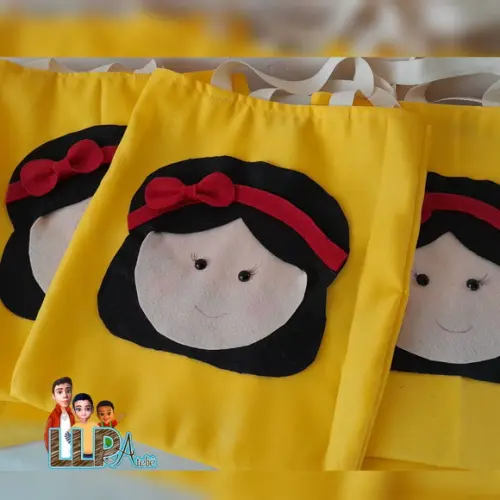 Kit com 15 Sacola Tecido - Branca de Neve