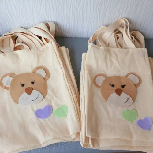 Kit com 15 Sacolas Ursinhos