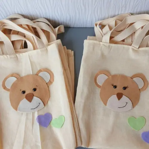 Kit com 15 Sacolas Ursinhos