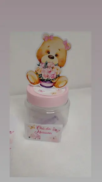 Kit com 20 Aplique 3d e Adesivo - Pote Papinha