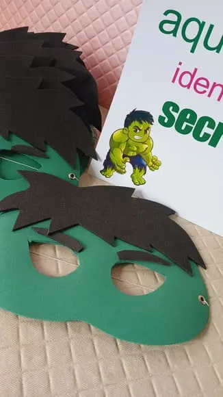 Kit com 20 Máscaras em Eva - Hulk