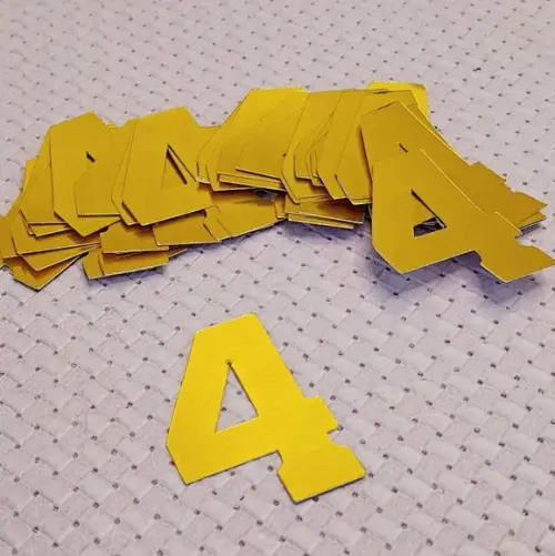 Kit com 20 Número em Lamicote - Aplique