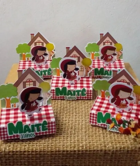 Kit com 20 Porta Bis Duplo 3d - Chapeuzinho Vermelho