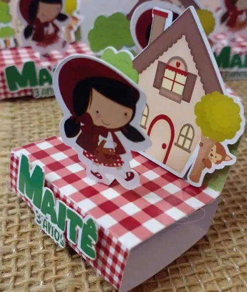 Kit com 20 Porta Bis Duplo 3d - Chapeuzinho Vermelho