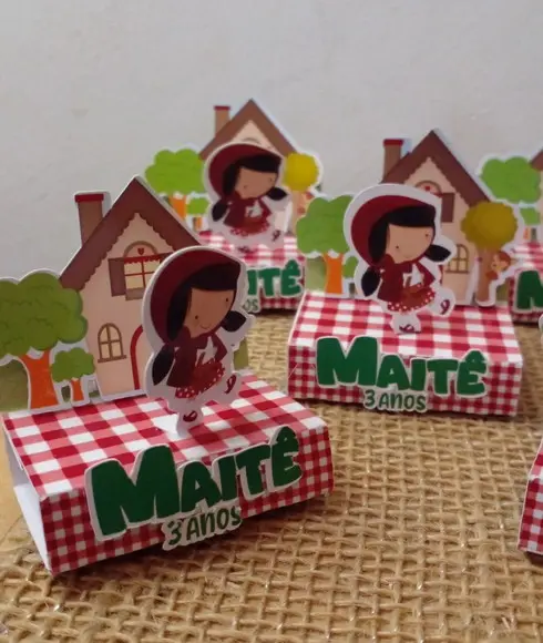 Kit com 20 Porta Bis Duplo 3d - Chapeuzinho Vermelho