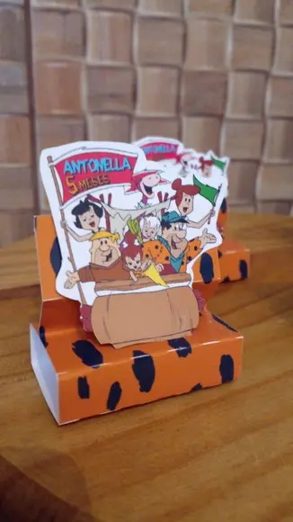 Kit com 20 Porta Bis Duplo 3d - Flintstone