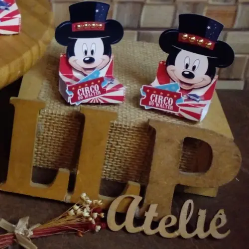 Kit com 20 Porta Bis Duplo 3d - Mickey