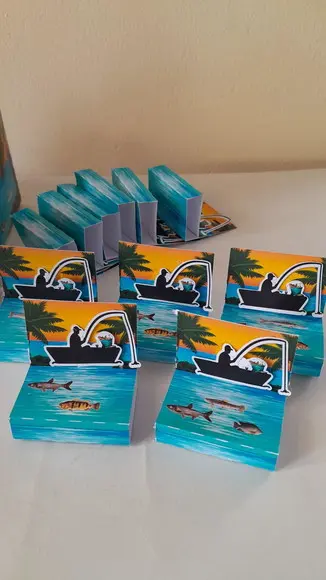 Kit com 20 Porta Bis Duplo 3d- Pescaria